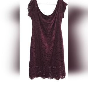 Charlotte Russe Strapless Lace Dress - Deep Purple